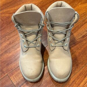 Timberland Light Beige Suede Boots